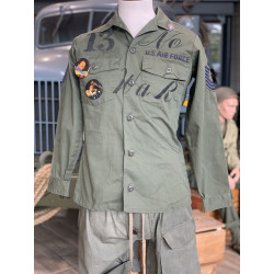 Vintage Vietnam USAAF No War - OG-507 Military Shirt Protest