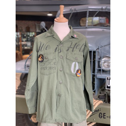 Vintage Vietnam USMC War is Hell Overhemd - OG-507...