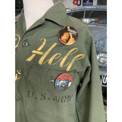 Vintage Vietnam US Army War is Hell Overhemd - OG-507... 2