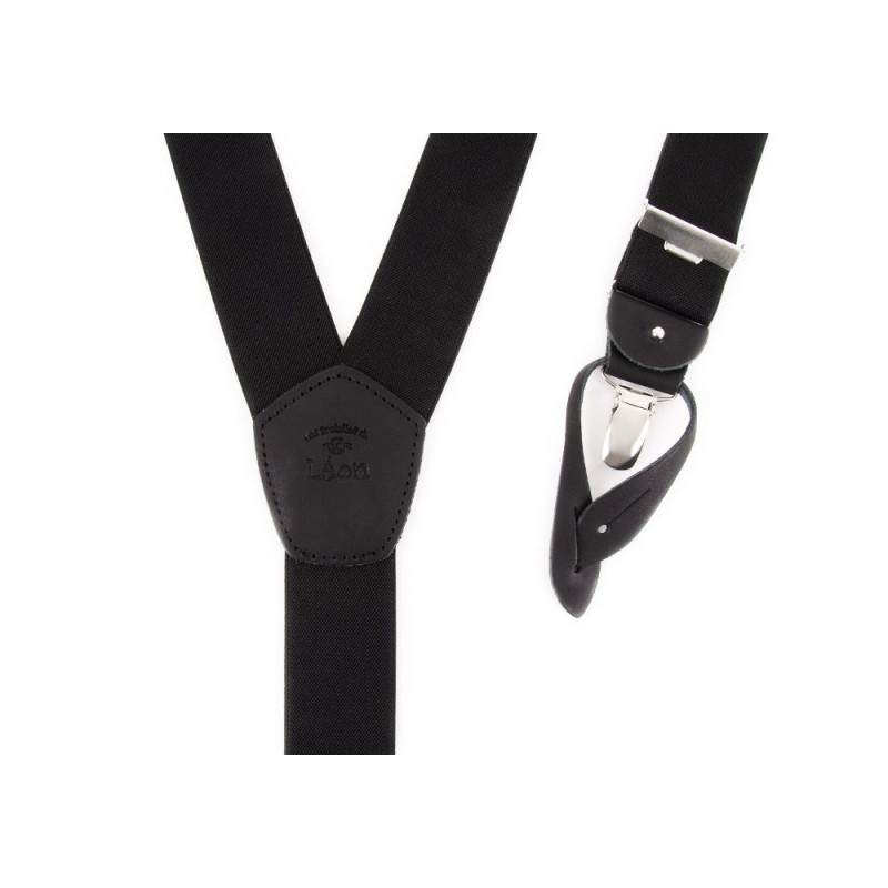 Bretelles à Pinces ou à Boutons Noir Encre de...