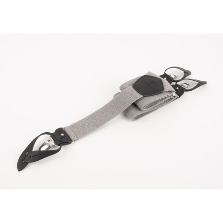 Light Grey Clip or Button Suspenders Sur les bords du Nil - Les Bretelles de Léon