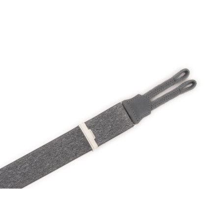 Grey Braided Tab Suspenders - Les Bretelles de Léon