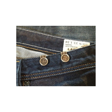 Clip Buttons for Button Suspenders (brace tac) x6 - Les Bretelles de Léon
