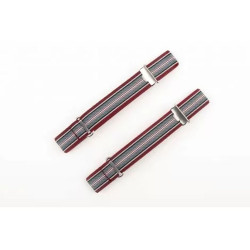 Retro Sleeve Garter - Bordeaux/Grey Elastic Armband Comme...