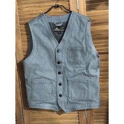 Graue Streifenweste - 1937 Roamer Vest Grey Wabash Pike...