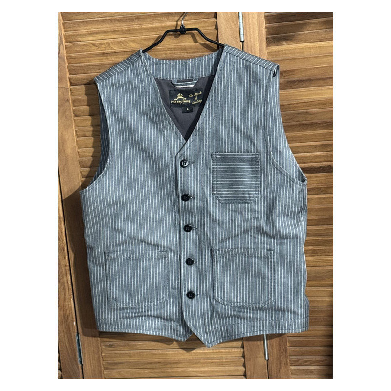 Grijs gestreept gilet - 1937 Roamer Vest Grey...