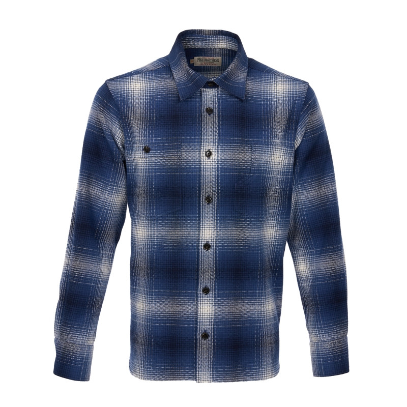 1937 Roamer Shirt Livingston Blue - Pike Brothers