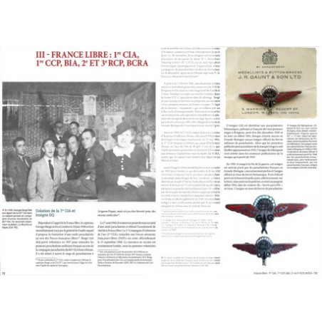 BADGES AND BREVETS OF THE FIRST FRENCH PARATROOPERS 1936 - 1946