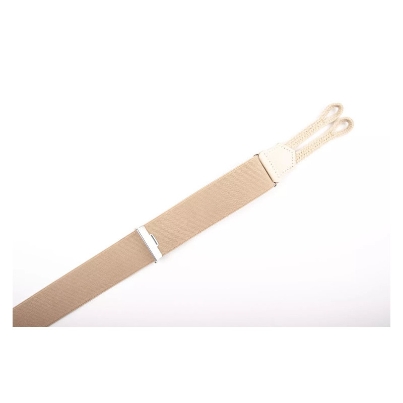 Braided Tab Suspenders Beige Lugdunum - Les...