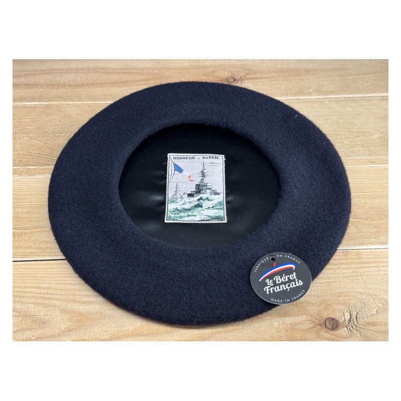 Béret Français Bleu Marine - Honneur et Patrie...