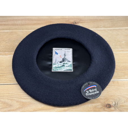 Französische Baskenmütze Marineblau - Honneur et Patrie - Le Béret Français