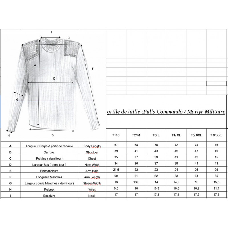 Pullover COMMANDO 100% Wolle – Fleurs de Bagne