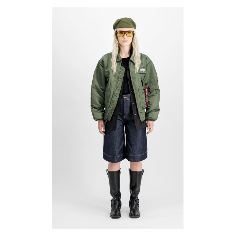 Pilotenjacke Bomber CWU 45 Sage Green - Alpha...