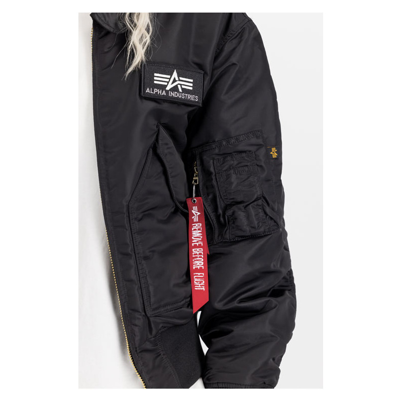 Pilotenjacke Bomber CWU 45 Black - Alpha...