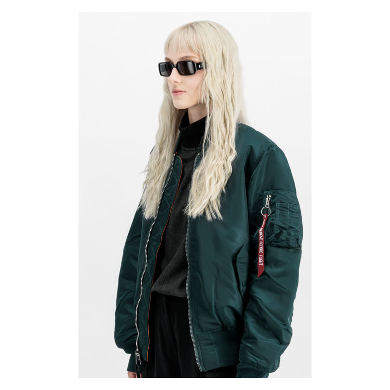 Blouson Pilote Bombers MA-1 Blue Petrol - Alpha...