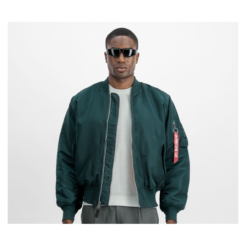 Blouson Pilote Bombers MA-1 Blue Petrol - Alpha...