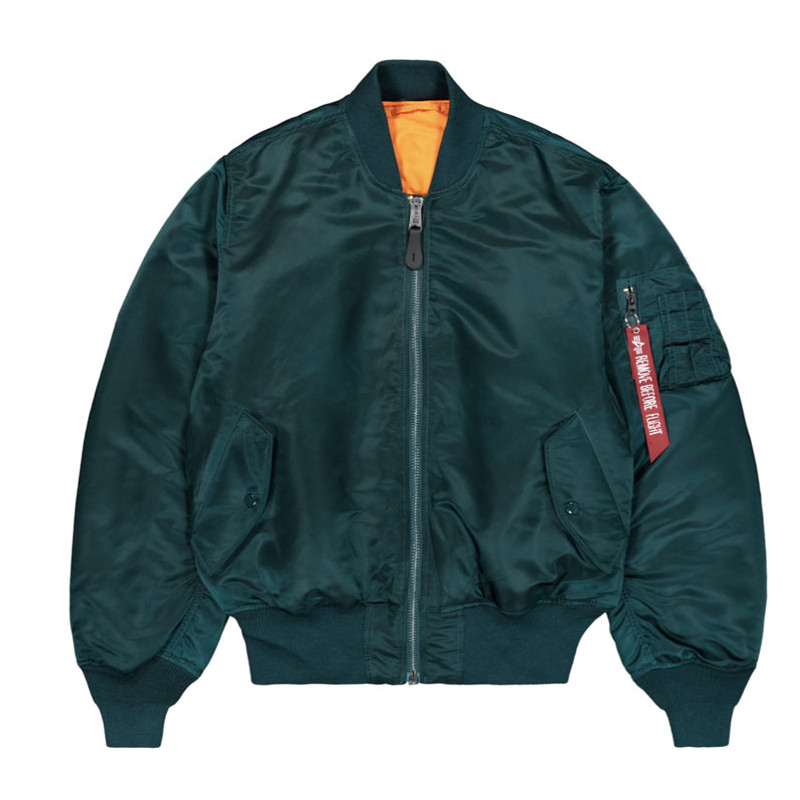 Blouson Pilote Bombers MA-1 Blue Petrol - Alpha...