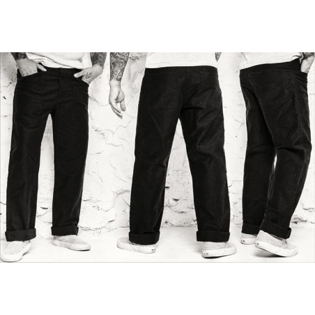 The Black Moleskin Penitentiary Trousers - Fleurs De Bagne