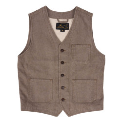 1937 Roamer Vest HBT brown - Pike Brothers
