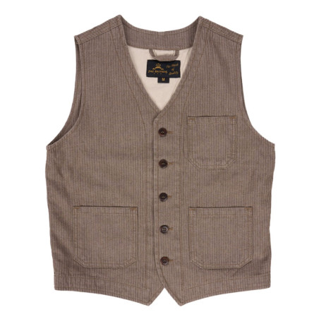 Weste 1937 Roamer Vest HBT brown - Pike Brothers