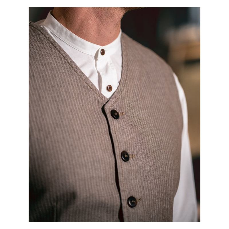 Gilet 1905 Hauler Vest HBT brown - Pike Brothers