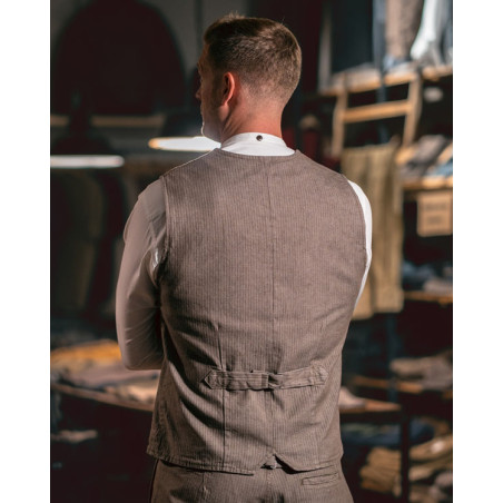 Weste 1905 Hauler Vest HBT brown - Pike Brothers