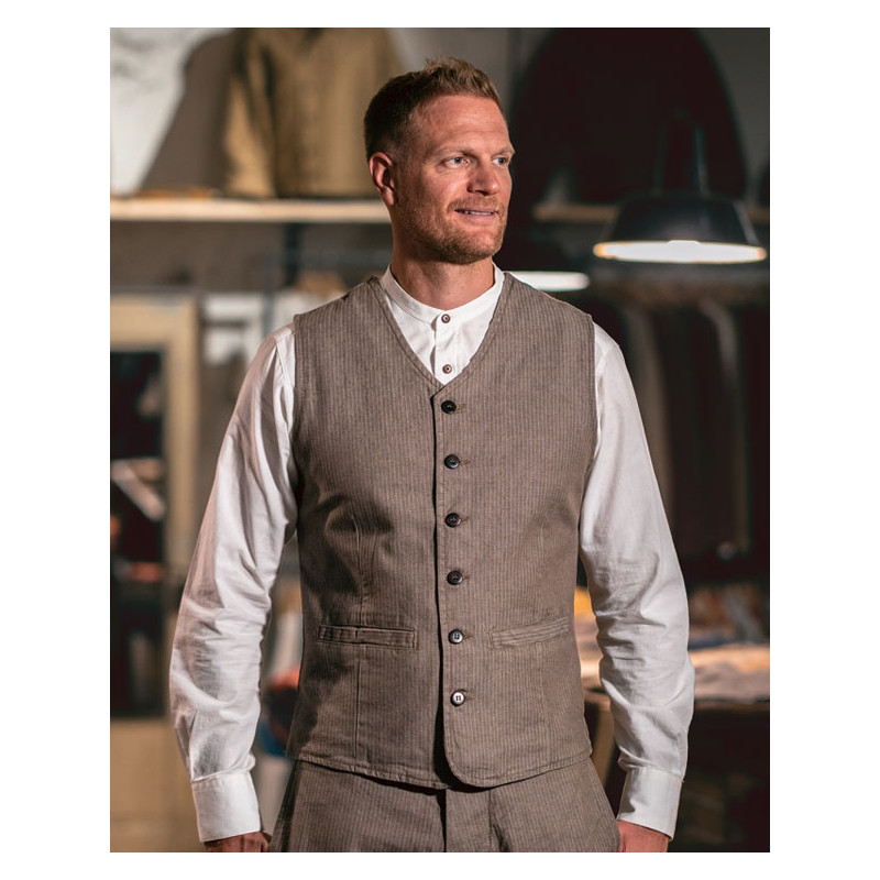 Gilet 1905 Hauler Vest HBT brown - Pike Brothers