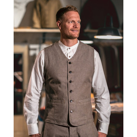 Gilet 1905 Hauler Vest HBT brown - Pike Brothers