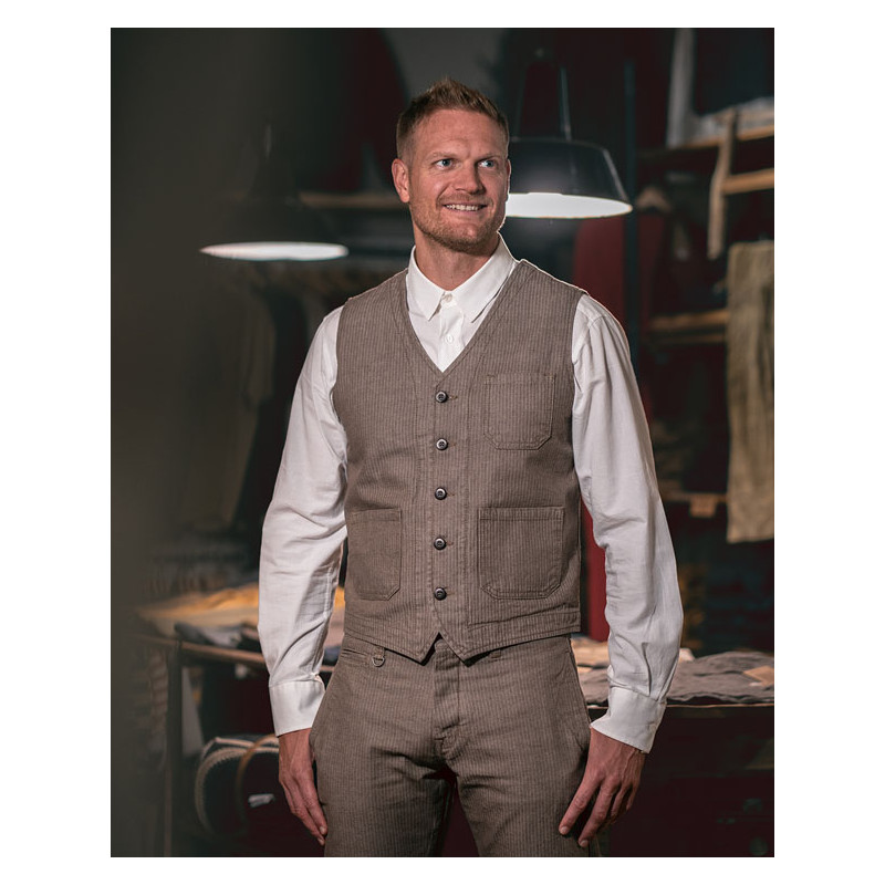 1947 Harvester Trousers HBT brown - Pike Brothers