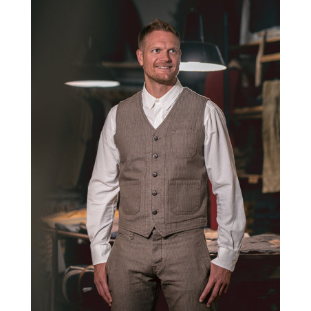 Broek 1947 Harvester Trousers HBT brown - Pike Brothers