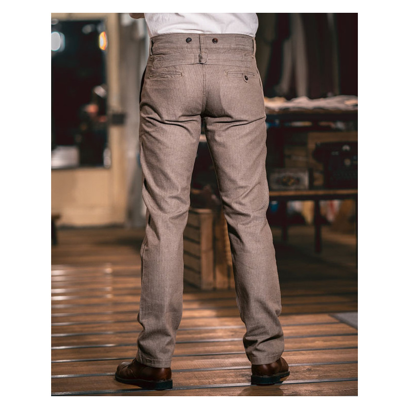 Hose 1947 Harvester Trousers HBT brown - Pike...