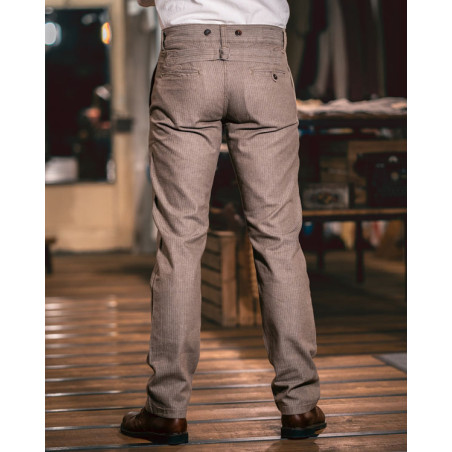 Hose 1947 Harvester Trousers HBT brown - Pike Brothers