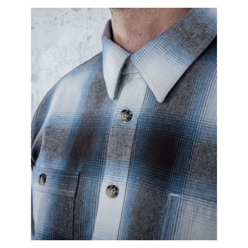 1937 Roamer Shirt Danville blue - Pike Brothers