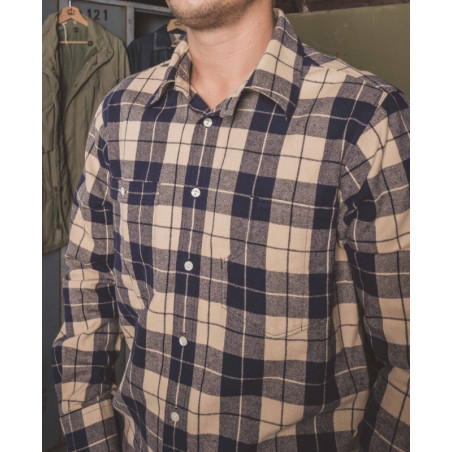 Hemd 1937 Roamer Shirt blue flannel - Pike Brothers