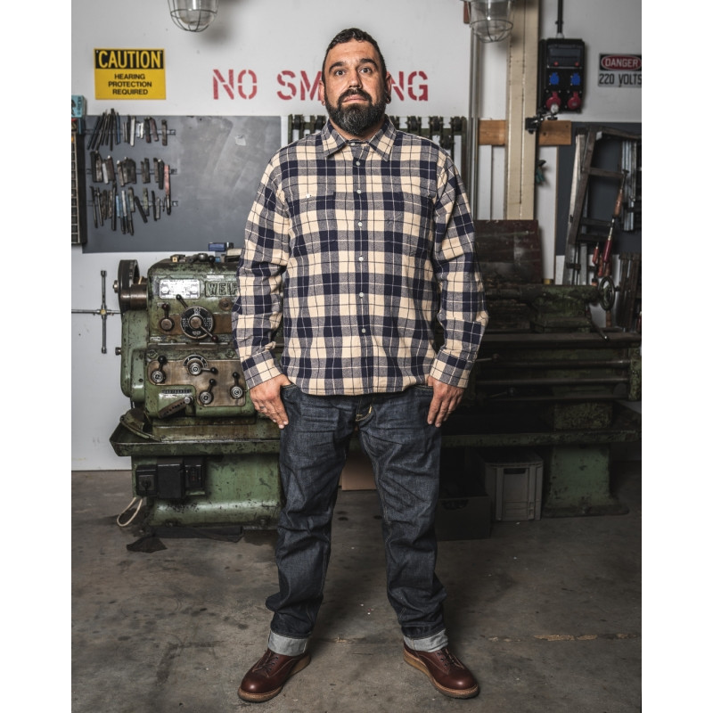 1937 Roamer Shirt blue flannel - Pike Brothers