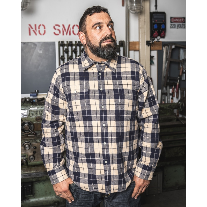 1937 Roamer Shirt blue flannel - Pike Brothers