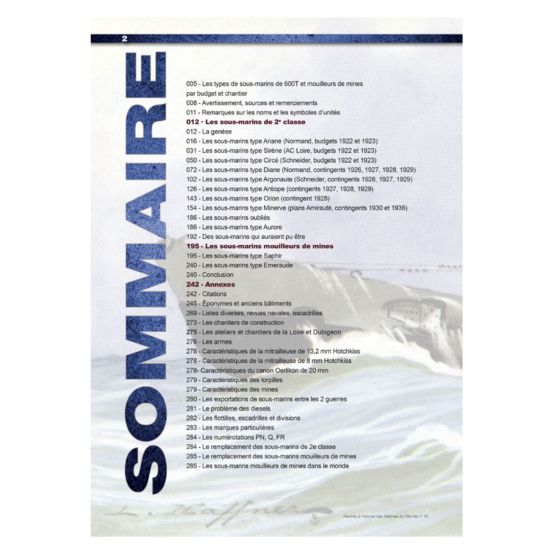 Les Sous-marins de 2e Classe et les mouilleurs...