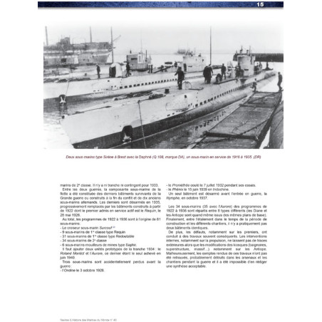 Les Sous-marins de 2e Classe et les mouilleurs de mines de la Marine Nationale 1922-1945