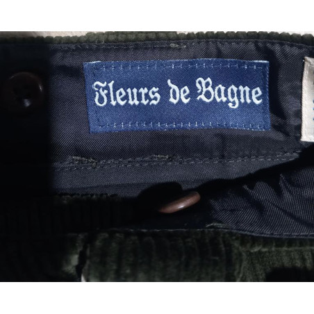 Pantalon Anatole Velours Olive - Fleurs de Bagne