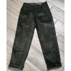 Broek Anatole Velours Olive - Fleurs de Bagne