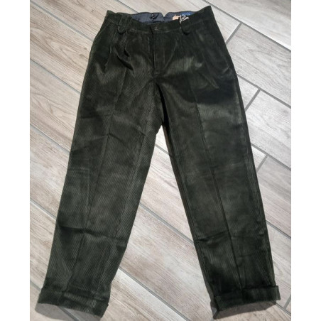 Pantalon Anatole Velours Olive - Fleurs de Bagne