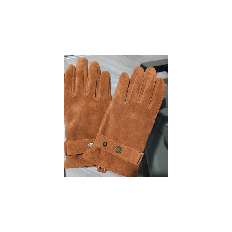 Handschoenen Cowskin Omgekeerd Leer Cognac -...