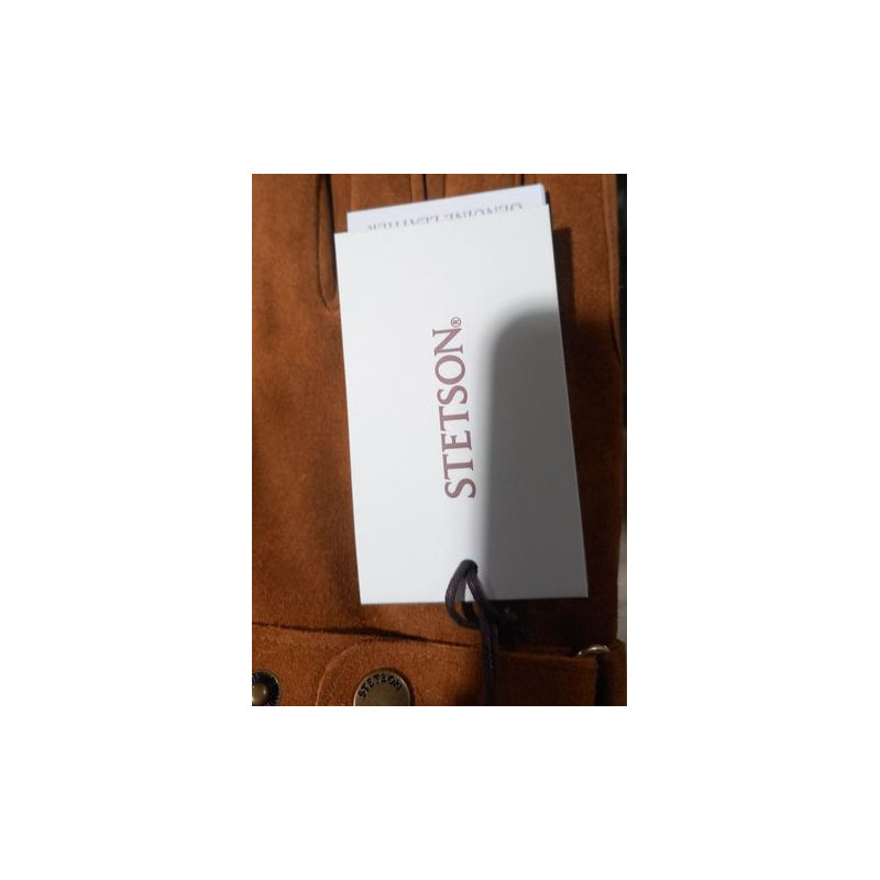 Gants Cowskin Cuir retourné Cognac - Stetson