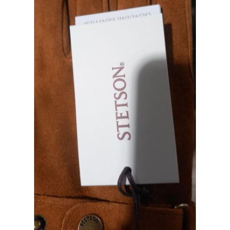 Gants Cowskin Cuir retourné Cognac - Stetson
