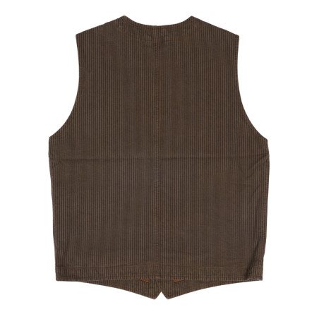 Gilet Rétro 1937 Roamer Vest hickory stripe brown- Pike Brothers