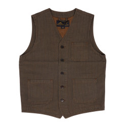 Retro-Weste 1937 Roamer Vest hickory stripe brown – Pike...