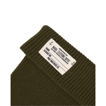 Bonnet Navy 100% laine Olive Merinos - 1944 USN Watch Cap olive - Pike Brothers