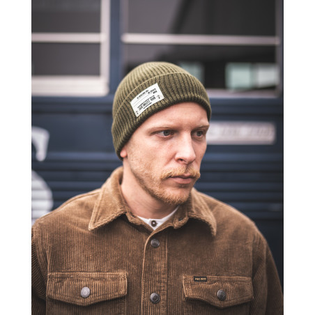 Bonnet Navy 100% laine Olive Merinos - 1944 USN Watch Cap olive - Pike Brothers