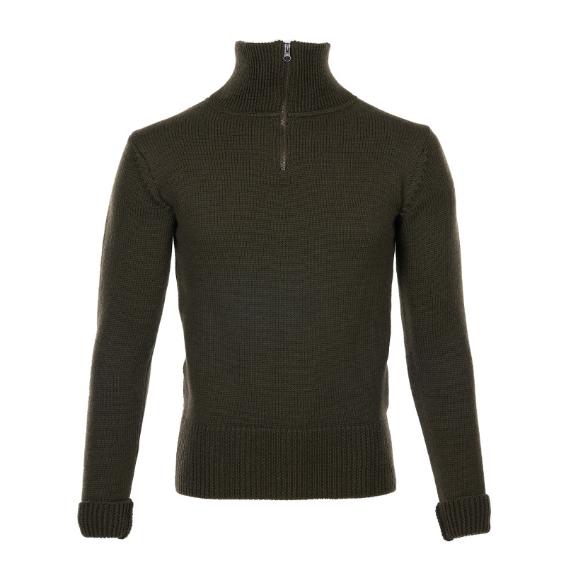 Pullover Stehkragen - 1948 Troyer army green -...