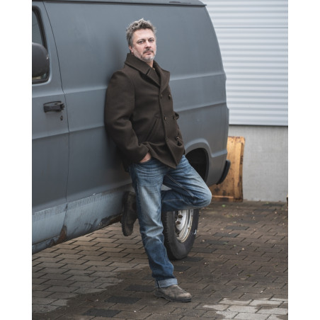 Caban Navy - 1938 Pea Coat chestnut brown - Pike Brothers